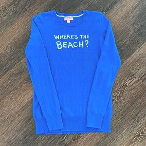 Lilly Pulitzer Marielle sweater Where’s The Beach in Brewster Blue, Small 🌴☀️💙